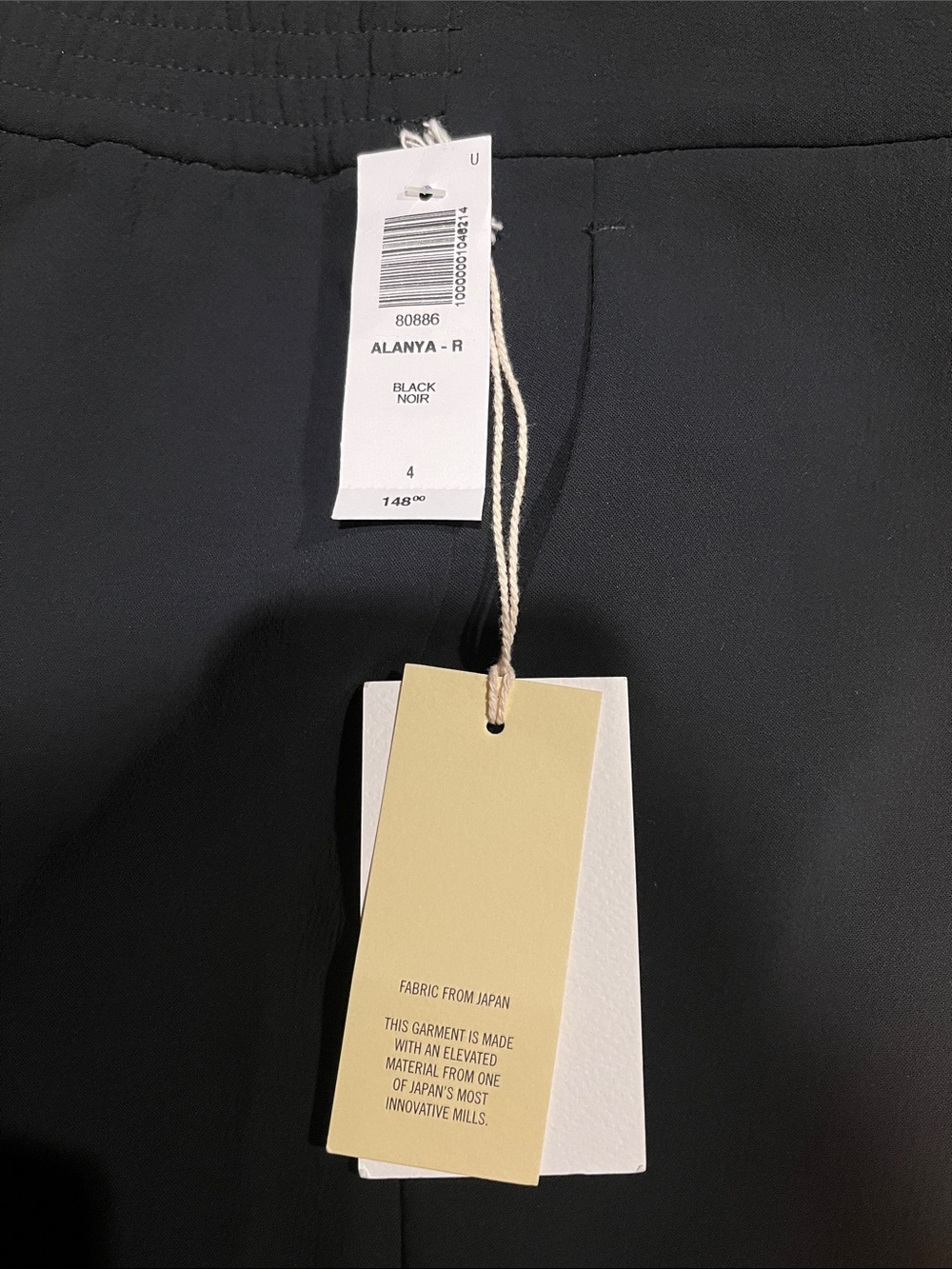 Aritzia NWT Wilfred Alanya Pants in Crepette - Black - Picture 2 of 7